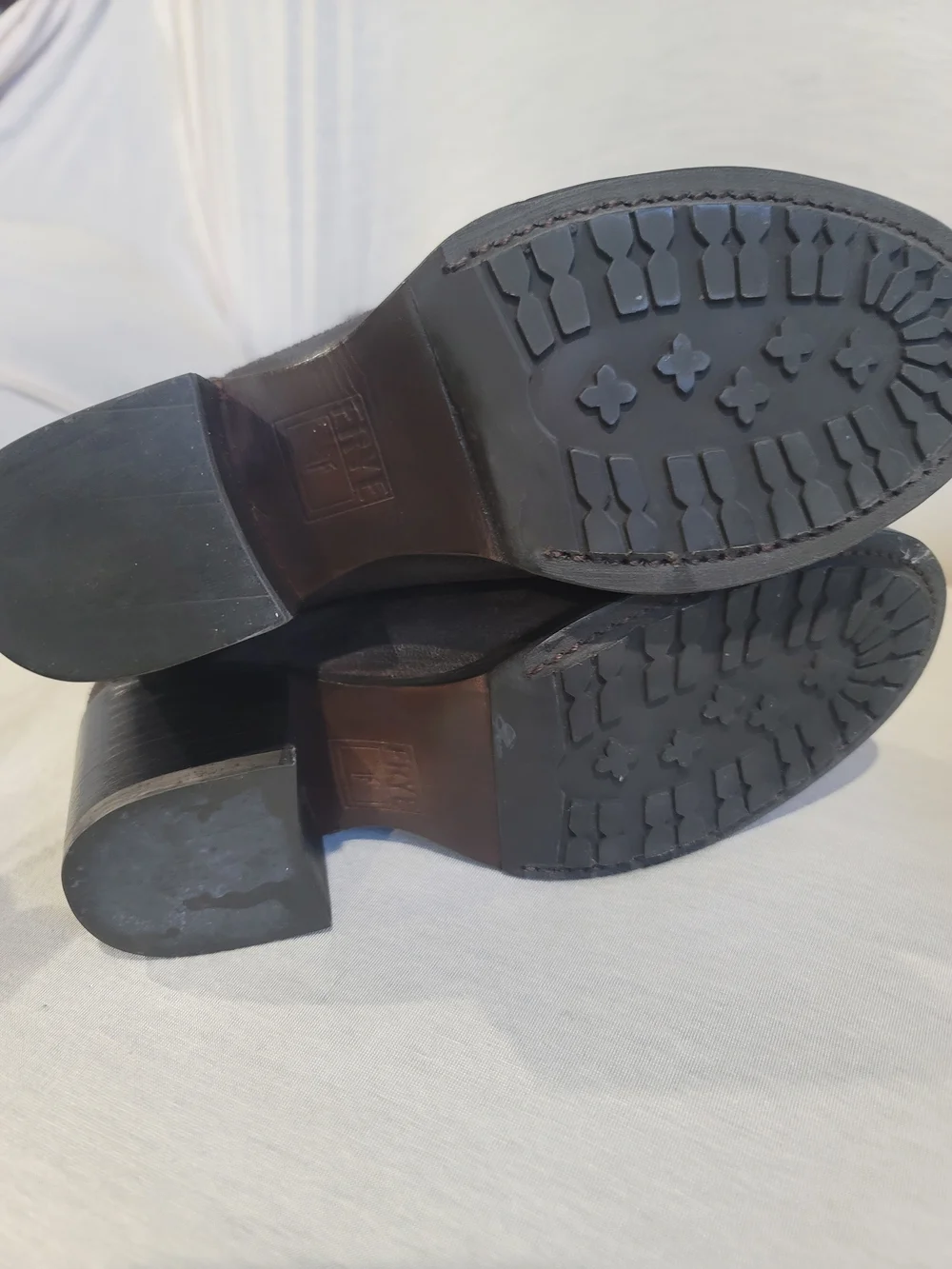 Frye Brown Suede & Leather Tall Boots Size 6.5 EUC